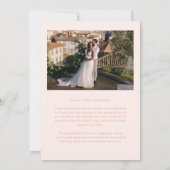 Love Appreciation Wedding Multi Photo Peach サンキューカード (裏面)