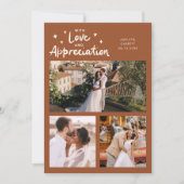 Love Appreciation Wedding Multi Photo Terracotta サンキューカード (正面)