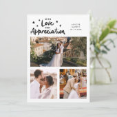 Love Appreciation Wedding Multi Photo White サンキューカード (スタンド正面)