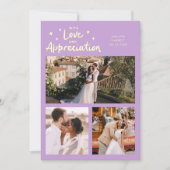 Love Appreciation Wedding Multi Photo Wisteria サンキューカード (正面)
