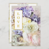 *~* LOVE AR26花ブーケQR RSVP 結婚's 招待状 (正面/裏面)