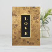 *~ LOVE AR66 RSVP QR Elegant Gold Wedding 招待状 (スタンド正面)