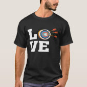 Love Archery Archer Target Bow Arrow Tシャツ (正面)