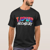 Love Archery Retro Bow Targeting Tシャツ (正面)
