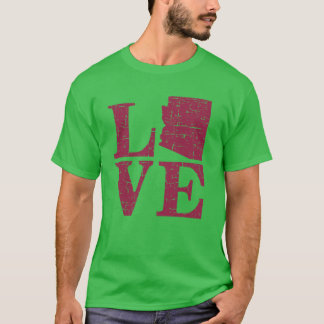 Love Arizona Distressed Vintage AZ Home Pride Over Tシャツ
