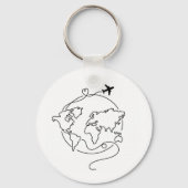 🌍 Love Around the World ✈️ キーホルダー (正面)