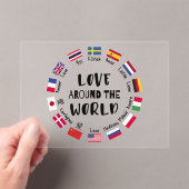 Love Around the World Languages  アクリル招待状 (インサイチュ (ポータブル))