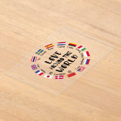 Love Around the World Languages  アクリル招待状 (レイダウン)