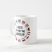 Love Around the World Languages コーヒーマグカップ (正面左)
