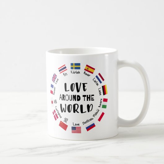Love Around the World Languages コーヒーマグカップ (右)