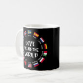 Love Around the World Languages コーヒーマグカップ (正面左)