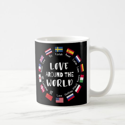Love Around the World Languages コーヒーマグカップ (右)