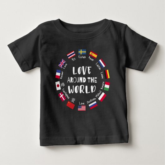 Love Around the World Languages  ベビーTシャツ (正面)