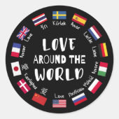 Love Around the World Languages  ラウンドシール (正面)