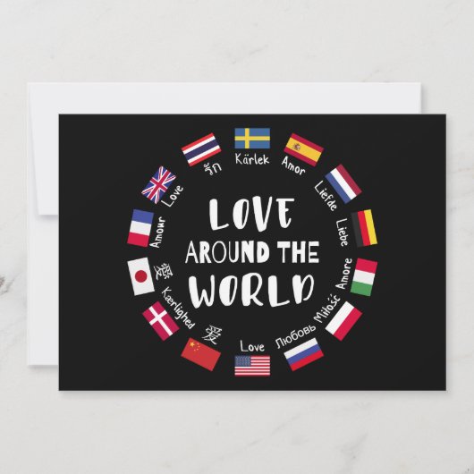 Love Around the World Languages  招待状 (正面)
