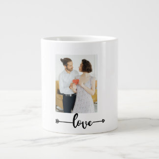Love Arrow Couple Mug – Romantic Gift ジャンボコーヒーマグカップ
