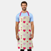 Love Arrows & Blossoms Apron エプロン (着用した状態)