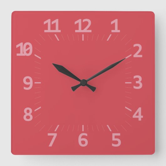 LOVE ART DECO STYLE BY MASANSER スクエア壁時計 (正面)