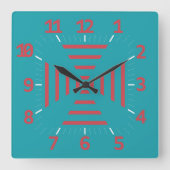 LOVE ART DECO STYLE BY MASANSER スクエア壁時計 (正面)