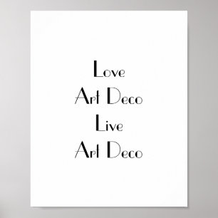 Love Art Deco Typography ポスター