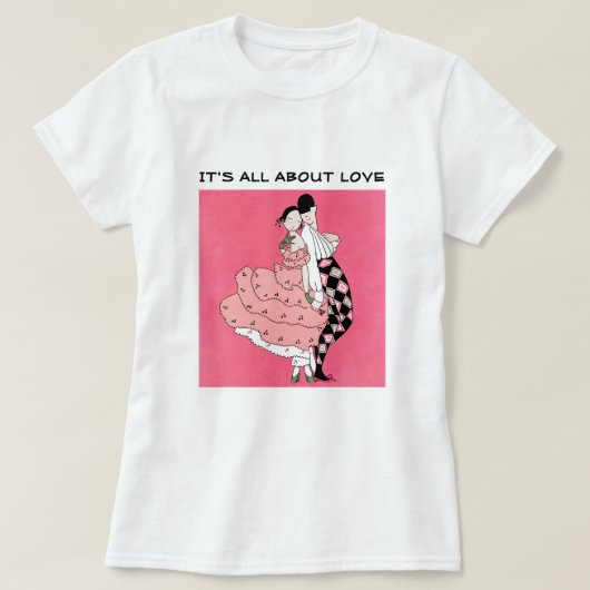 Love Art DecoValentine's Day Giftについてだ Tシャツ (デザイン正面)