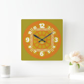 LOVE ART KLOCK CIRCLE ON CIRCLE BY MASANSER スクエア壁時計 (ホーム)