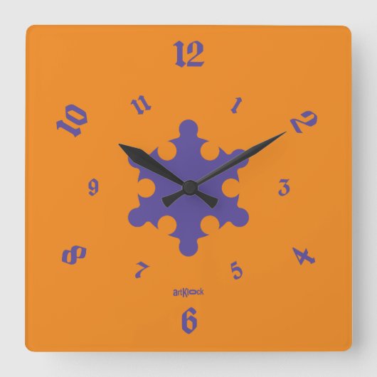 LOVE ART KLOCK CIRCLE PUZZLE BY MASANSER スクエア壁時計 (正面)