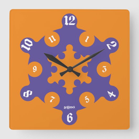 LOVE ART KLOCK CIRCLE PUZZLE BY MASANSER スクエア壁時計 (正面)