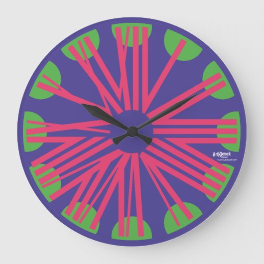 LOVE ART KLOCK CLASSIC OVERLAPPING NUMBERS BY MASA ラージ壁時計 (正面)