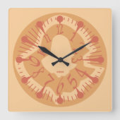 LOVE ART KLOCK DEFORMED DAKILIANO BY MASANSER スクエア壁時計 (正面)