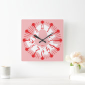 LOVE ART KLOCK DEFORMED DAKILIANO BY MASANSER スクエア壁時計 (ホーム)