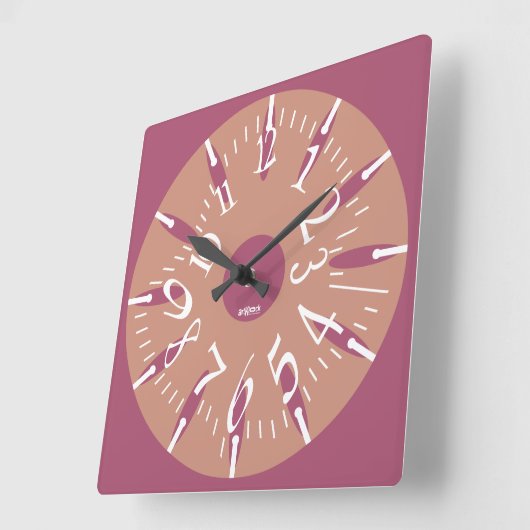 LOVE ART KLOCK DEFORMED DAKILIANO BY MASANSER スクエア壁時計 (傾斜)