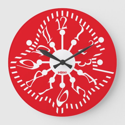 LOVE ART KLOCK DEFORMED DAKILIANO BY MASANSER ラージ壁時計 (正面)