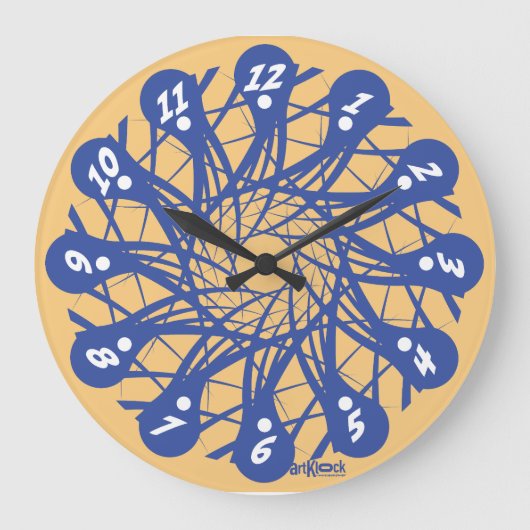 LOVE ART KLOCK GRAPHIC LINE IN MOTION BY MASANSER ラージ壁時計 (正面)