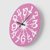 LOVE ART KLOCK PINK PROJECT BY MASANSER ラージ壁時計 (傾斜)