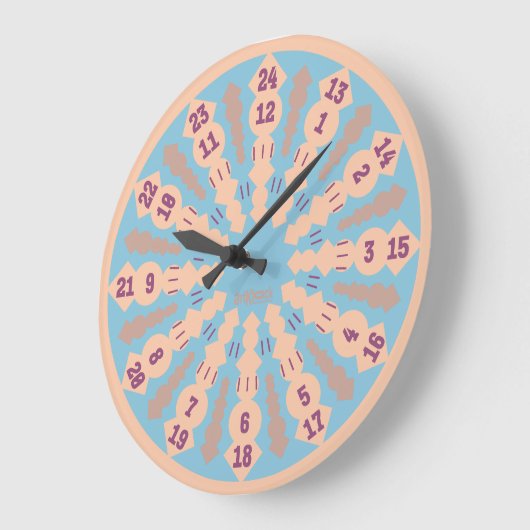 LOVE ART KLOCK TWENTY FOUR/TWELVE BY MASANSER ラージ壁時計 (傾斜)