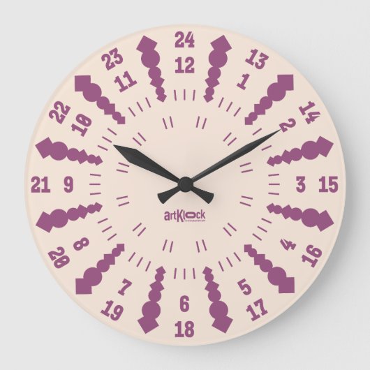 LOVE ART KLOCK TWENTY FOUR/TWELVE BY MASANSER ラージ壁時計 (正面)