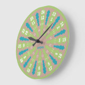 LOVE ART KLOCK TWENTY FOUR/TWELVE BY MASANSER ラージ壁時計 (傾斜)