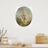 Love as Folly - Fragonard (c.1773-1776) ポスター (キッチン)