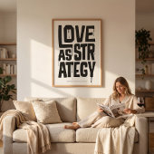 Love As Strategy Poster – Typography Wall Print ポスター