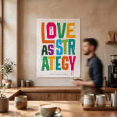 Love As Strategy Poster – Typography Wall Print ポスター
