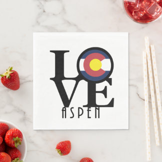 LOVE Aspen Colorado スタンダードランチョンナプキン