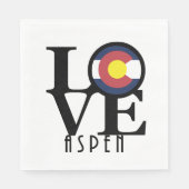 LOVE Aspen Colorado スタンダードランチョンナプキン (正面)
