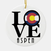 LOVE Aspen Colorado セラミックオーナメント (正面)