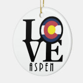 LOVE Aspen Colorado セラミックオーナメント (左)