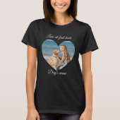 Love At First Bark" オリジナル犬の名前Tシャツ Tシャツ (正面)
