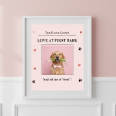 Love at First Bark Personalized Dog  ポスター