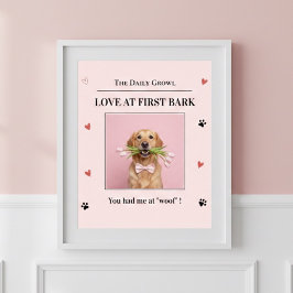 Love at First Bark Personalized Dog  ポスター