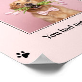 Love at First Bark Personalized Dog  ポスター (角)