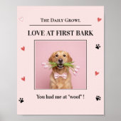 Love at First Bark Personalized Dog  ポスター (正面)